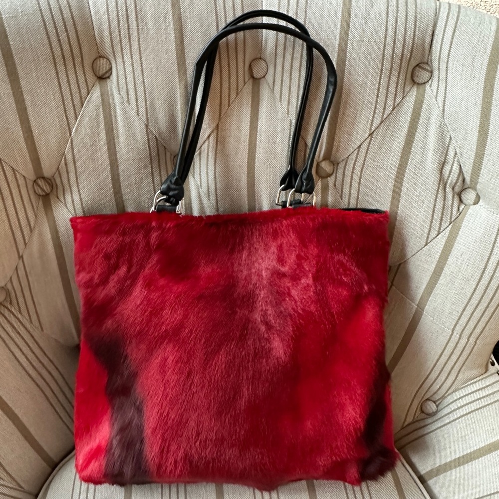 King Ranch Red Cowhide Tote